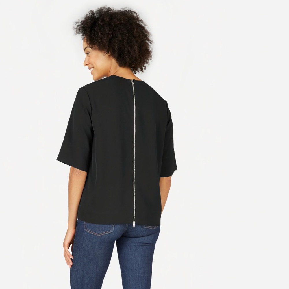 Japanese go weave back-zip tee 6